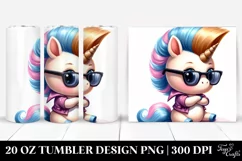 Cute Baby Unicorn Posing as Johnny Bravo from | 20 oz Product Image 1