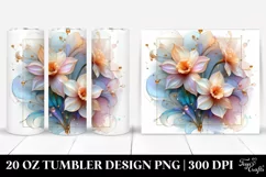 Glossy Narcissus with Clipart 20 Oz Tumbler Product Image 1