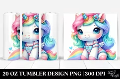 Cute Baby Unicorn with Beachwear from | 20 oz Tumbler Product Image 1