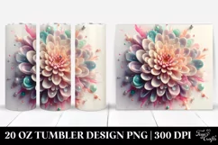 Abstract 3D Chrysanthemum Tumbler | 20 oz Tumbler Product Image 1