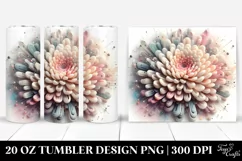 Abstract 3D Chrysanthemum Tumbler | 20 oz Tumbler Product Image 1