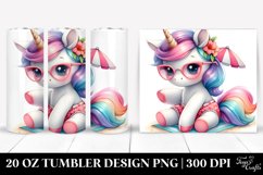Cute Baby Unicorn with Beachwear from | 20 oz Tumbler Product Image 1