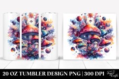 Vibrant Celestial Mushroom Clipart 20 Oz Tumbler Product Image 1