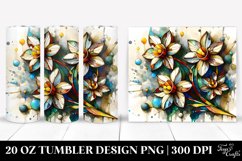 Stained Wooden Narcissus | 20 Oz Tumbler Product Image 1