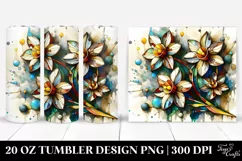 Stained Wooden Narcissus | 20 Oz Tumbler Product Image 1