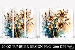 Stained Wooden Narcissus | 20 Oz Tumbler Product Image 1