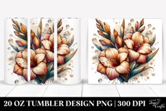 Wooden Stained Gladiolus Tumbler Product Image 1