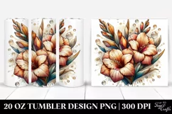 Wooden Stained Gladiolus Tumbler Product Image 1