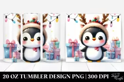 Whimsical Penguin, Christmas 20 Oz Tumbler Product Image 1