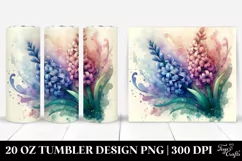 Abstract Pastel Wooden Small Stained Hyacinth 20 Oz Tumbler Product Image 1
