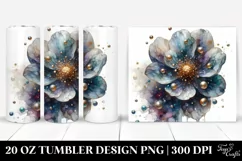 20 Oz Tumbler Sublimation | Glossy Colorful Watercolor Product Image 1