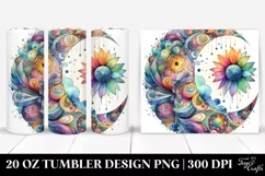 Vibrant Colorful Half Moon Drawing | 20 oz Tumbler Product Image 1