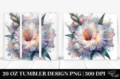 Detailed Gladiolus Tumbler Design Product Image 1