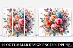 Colorful Rose Bouquet | 20 Oz Tumbler Product Image 1