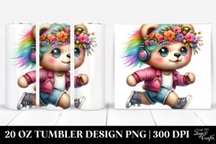 Running Baby Bear | 20 oz Tumbler Product Image 1
