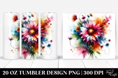 Colorful Daisy Pot | 20 Oz Tumbler Product Image 1