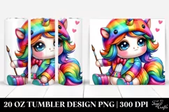 Cute Unicorn Playing | 20 oz Tumbler Product Image 1