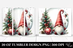 Simple Christmas Gnome Watercolor | 20 oz Tumbler Product Image 1