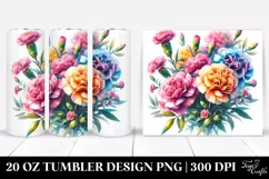 20 Oz Tumbler Sublimation | Colorful Vibrant Watercolor Product Image 1