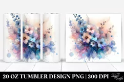 Glossy Abstract Delphinium Clipart 20 Oz Tumbler Product Image 1