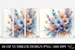 Glossy Abstract Delphinium Clipart 20 Oz Tumbler Product Image 1