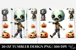 Simple Zombie Haloween Clipart 20 Oz Tumbler Product Image 1