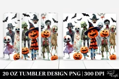 Simple Zombie Haloween Clipart 20 Oz Tumbler Product Image 1