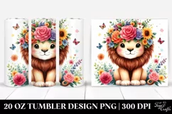 Cartoon-Style Vibrant Lion | 20 oz Tumbler Product Image 1