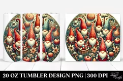 Holidays Gnomes Design Clipart 20 Oz Tumbler Product Image 1