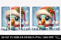 Cute Baby Parrot Christmas Clipart 20 Oz Tumbler Product Image 1