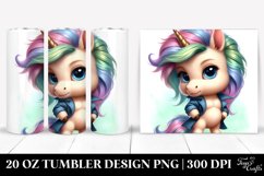 Cute Baby Unicorn as Johny Bravo | 20 Oz Tumbler Product Image 1