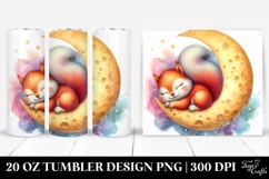 Colorful Sleeping Baby Squirrel | 20 Oz Tumbler Product Image 1