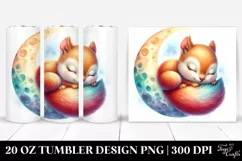 Colorful Sleeping Baby Squirrel | 20 Oz Tumbler Product Image 1