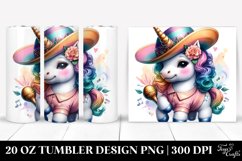 Colorful Baby Unicorn in Latin Club. 20 Oz Tumbler Design Product Image 1