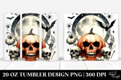 Vintage Halloween Skull Tumbler Design Product Image 1