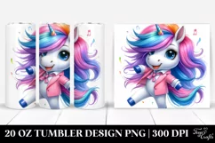 Dancing Unicorn with Whimsical Haircut Clipart Product Image 1
