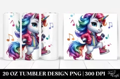 Dancing Unicorn with Whimsical Haircut Clipart Product Image 1