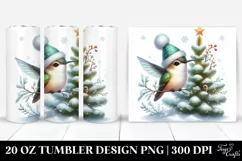 Cute Baby Hummingbird by Christmas Tree, High-Res 20 Oz Product Image 1