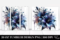 20 Oz Tumbler Sublimation | Shiny Metallic Watercolor Product Image 1