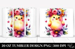 Vibrant Chicken Flower Crown 20 Oz Tumbler Product Image 1