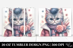Cute Winter Cat, Stylish 20 Oz Tumbler Product Image 1