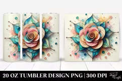 Wooden Rose Retro Frame 20 Oz Tumbler Product Image 1