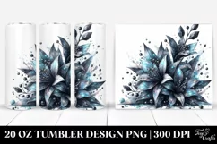 20 Oz Tumbler Sublimation | Shiny Metallic Watercolor Product Image 1