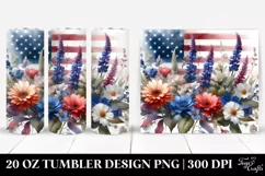 Washed Watercolor Flowers | 20 Oz Tumbler Product Image 1