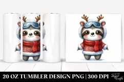 Adorable Baby Sloth for Winter, Transparent 20 Oz Tumbler Product Image 1