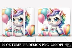 Beachwear Baby Unicorn with Balloons | 20 Oz Tumbler Product Image 1