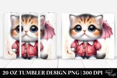 Watercolor Baby Cat | 20 Oz Tumbler Product Image 1