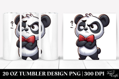 Goofy Cartoon Panda with Bow Tie Product Image 1