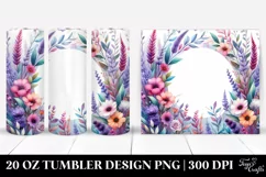 Lavender Watercolor Frame | 20 Oz Tumbler Product Image 1