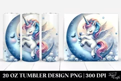 Baby Unicorn Crescent Moon | 20 Oz Tumbler Product Image 1